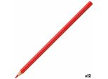 12 Faber-Castell 112418 Matita Colorata Colour Grip - Rosso Scarlatto