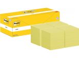 Post-It 654Y12+654Y12 Post-It Notes Haftnotizen, 76 X 76 Mm, Gelb, 12+12 Gratis