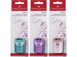 Faber-Castell 183990 FABER-CASTELL Temperino Doppio Rollon Sparkle, Blister