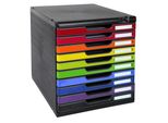 Exacompta Cassettiera Modulo A4 10 Cassetti Con Chiusura Harlekin Lucido