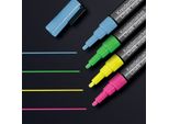 Sigel BA179 Pennarello A Gesso 20 - Punta Tonda 1-2 Mm, Assortito, 4 Pezzi