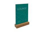 Sigel TA254 Supporto Da Tavolo Con Base In Legno - A5, Diritto