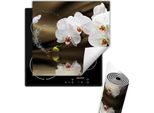 Piastra Di Copertura Del Piano Cottura Copertura Del Piano Cottura In Ceramica 50X52 Cm Tappetino Antiscivolo Roll-Up, Orchidea