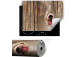 Copripiastra Per Fornelli Copripiastra Per Piano Cottura In Ceramica 80X52 Cm Tappetino Antiscivolo Roll-Up, Dog Wood