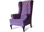 Chesterfield Wing Chair Poltrona Divano Relax Tappezzeria Designer Divano Nuovo Royal