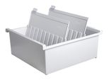 Han 954-0-11 Vaschetta Porta Schede A4 Orizzontale, Per 1300 Schede, Grigio Chiaro