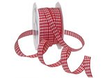PrÄSent 619 1020-609 Geschenkband Vichy Matt Rot/Weiß 10,0 Mm X 20,0M
