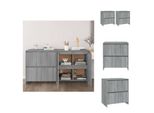 Vidaxl Credenze 2 Pz. Grigio Sonoma 70X41X75 Cm Materiale A Base Di Legno - Credenze