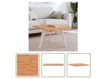 The Living Store Piano D'appoggio Quadrato 60X60X1,5 Cm In Legno Massiccio Di Faggio