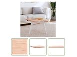 The Living Store Piano D'appoggio Quadrato 50X50X2,5 Cm In Legno Massiccio Di Faggio