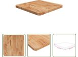 The Living Store Piano Del Tavolo Quadrato Marrone Chiaro 40X40X2,5Cm Rovere Trattato