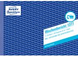 Avery Zweckform® 1311 Registro Settimanale, Din A5 Orizzontale, Preperforato, 2 X 50 Fogli, Bianco, Giallo