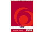 Herlitz Spiralnotizblock A5 50 Blatt Kariert