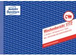Avery Zweckform® 1772 1772 Registro Settimanale, Din A5 Orizzontale, Senza Carta Carbone, 2 X 40 Fogli, Bianco, Giallo