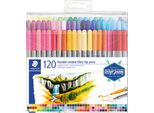 Staedtler 3200 TB120 Penne A Doppia Punta In Fibra Design Journey, Astuccio Da 120 Pezzi
