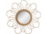 Spiegel "Blume"" - Rattan D 38 Cm - Atmosphera Interior Designer"