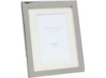 S57Mc1 Cornice Di Metallo In Colore Argento Lucido Con Passe-Partout 13X18 Cm