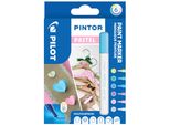 Pilot 537489 Pennarello A Pigmenti Pilot Pintor, Extra Fine, Set Da 6 "Pastel Mix"""