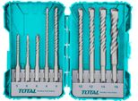 Punte Da Trapano Total TACSDL30901 Punte Da Trapano, Set 9 Pezzi, Sds Plus, Industriale, Sds Plus