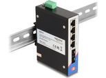 Delock - Switch - 4 X 10/100/1000 + 2 X Sfp - An Din-Schiene Montierbar (88015)