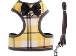 Pettorina Per Cani Con Guinzaglio - Giallo L