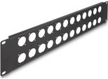 Delock - Pannello Patch (Pannello Cieco) - Tipo D - Montabile A Rack - Nero - 2U - 48,3 Cm (19") - 24 Porte (88055)"