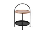 Tavolino Rotondo Tray Con Piano In Legno Di Mango, Ø 39 X 55 Cm