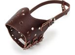 Museruola In Cuoio Per Cane - Marrone S