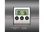 Bbq Grill Termometro Termometro Alimentare 0~250��C Termometro Di Cottura Degli Alimenti Con Funzione Di Timer Di Allarme Lcd Digital Food Temperature Gauge Per La Cucina Bbq Steak Barbecue