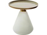 Beistelltisch Paroli "Larsii", Weiß (Weiß, Gold), B:45Cm H:45Cm T:45Cm, Tische, Beistelltisch