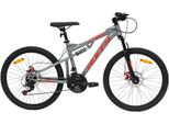 Jugendfahrrad HUFFY Gr. 40, silber (grau), Fahrräder, Kinder, 40cm, 24 Zoll (60,96cm) hinten: 24 Zoll (60,96cm)