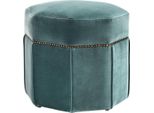 Sgabello Casa Padrino Turchese Scuro / Ottone Antico 46 X 46 X H. 44 Cm - Sgabello