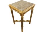 Casa Padrino Tavolino Barocco Quadrato Oro Con Piano In Marmo Crema 40 X 40 X H 72,5 Cm Stile Antico - Telefono Tavolino Da Fiori