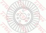 2X Disco Freno Trw DF6449 Per Renault ScÉNic Ii (JM0/1_) 43 9Mm 300Mm