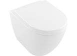 Villeroy & Boch Subway 2.0 Wc à Fond Creux, Ovale, Au Sol, Sortie Horizontale, Directflush, 370X560X400Mm, 5602R001, 5602R001