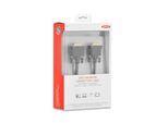 Ednet 84520 Cavo Di Collegamento Dvi, DVI(24+1), 2X Ferrite St/St, 2,0 M, DVI-D Dual Link, Ul, Bl, Cotone , Oro
