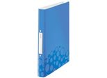 Leitz 4257-00-36 Ringbuch Wow, A4, Pp, 2 Ringe, 25 Mm, Blau Metallic