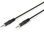 Digitus Audio-Anschlusskabel, Stereo, 1,5M, Schwarz