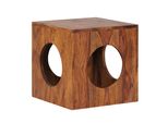 Wohnling Tavolino In Legno Massiccio Sheesham 35 X 35 Cm Cube; WL1.560