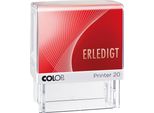 Colop Timbro Di Testo Stampante 20 "Erledigt"", Con Targhetta Di Testo"