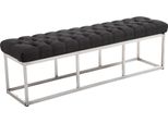 Clp Panca Amun In Tessuto Con Struttura In Acciaio Inox, Grigio Scuro 150 Cm