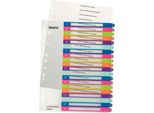 Leitz 1245-00-00 Indice Serie Wow - 1-20, A4 Extra Largo, 20 Fogli, Colorato