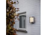 Lutec Led Lampada Da Parete Per Esterni Farell Acciaio Inox IP44 14W 700Lm Bianco Caldo 3000K Rilevatore Di Movimento
