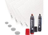 Magnetoplan 1227302 Magnetoplan Kit Per Lavagna A Fogli Mobili, 11 Pezzi