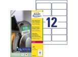 Avery Zweckform L7913-40 Etichette In Pellicola Ultraresistente, 99,1 X 42,3 Mm, 40 Fogli/480 Etichette, Bianco