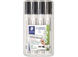 Staedtler 351WP4-9X 4 Pennarelli Per Lavagna Bianca Neri Da 2,0 Mm