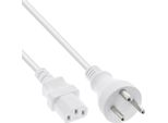 Inline® 16658K Cavo Di Rete, Spina Di Rete Danimarca A Spina Iec C13, Bianco, 1,8 M