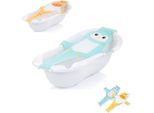 Chipolino Rete Da Bagno Per Bambini, Inserto Da Bagno, Manico In Plastica, Dalla Nascita Blu