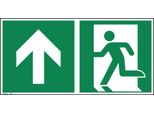 Segnale Di Uscita Di Emergenza Diritto Iso 7010 300X150 Mm Pvc