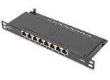 Digitus DN-91608S-SL-EA Digitus Cat.6A Slim Patch Panel, Gesch.,8-Port, 0,5 He, 10